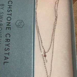 Touchstone crystal Swarovski Key n lock  Necklace